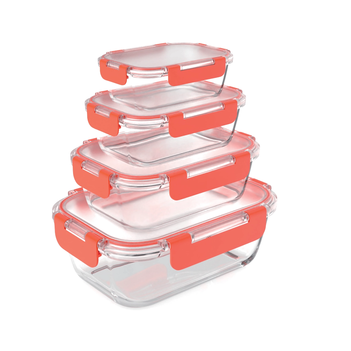 Tanso Airtight Food Storage High Borosilicate Glass Strawper Lunch Box Contains Contains со стеклянными крышками